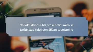 Nollaklikkihaut 68 prosenttia: mita se tarkoittaa teknisen SEO:n tavoitteille